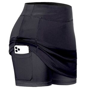 Black Athletic Skort with Pocket!